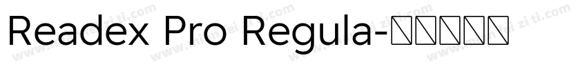 Readex Pro Regula字体转换